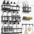 YASONIC Shower Caddy, 100% Rustproof Shower Organizer with Soap Holder, 6 Pack Large Capacity Shower Shelves for Inside Shower, No Drilling Bathroom Organizers and Storage for Kitchen & Home Decor