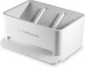 Soap Mate Slanted soap Dish with self-draining & Drying Fast Natural soap Saver for Bathroom, Shower tub & Kitchen Sink Household (Cool White)
