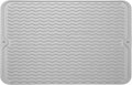 uxcell Silicone Dish Drying Mat for Kitchen Counter, 16 x 12" Dish Drying Pad Heat Resistant Non-Slip for Kitchen Countertop Coffee Mat, Gray