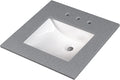 MSI Sparkling Gray Vanity Top with Under Mount Rectangle Ceramic Sinks, Engineered Marble Stone, 4" CC Faucet Holes, 31"X22"