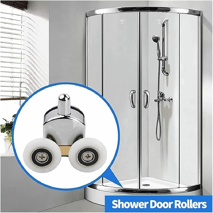 4pcs Shower Room Door Roller Cabins Pulley Roller Runners Wheels Pulleys Diameter 23mm Replacement Top Bottom