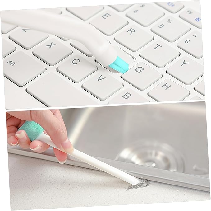 Baluue 8pcs Small Cleaning Brush Set Scrub Brushes for Grout Shower Water Bottle Keyboard Easy to Maintain Handles