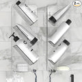 ShowerGem Easy Clean Shower Caddy, 2 Pack Durable Rustproof Bath Organizer, No Suction Cups, No Screws, Wall Mounted Adjustable Shower Rack, Acrylic Shelves As Seen On Instagram