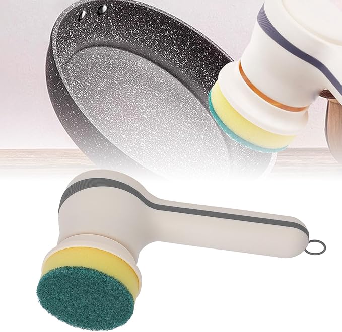 Electric Scrubber Cordless for Bathroom and Kitchen, Electric Brush with 4 Interchangeable Heads
