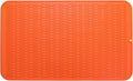 Silicone Dish Drying Mat for Multiple Usage,Easy clean,Eco-friendly,Heat-resistant Silicone Mat for Kitchen Counter or Sink,Refrigerator or Drawer Liner Orange 3XL 28 inches x 18 inches