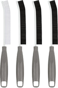 4Pcs Crevice Cleaning Brush, Lescli Hard Bristle Multi-Purpose Cleaning Tools, 2025 New Ergonomic Left Hand Handle Design Gap Grout Cleaneing Brush for Household Use Kitchen Bathroom Toilet Window