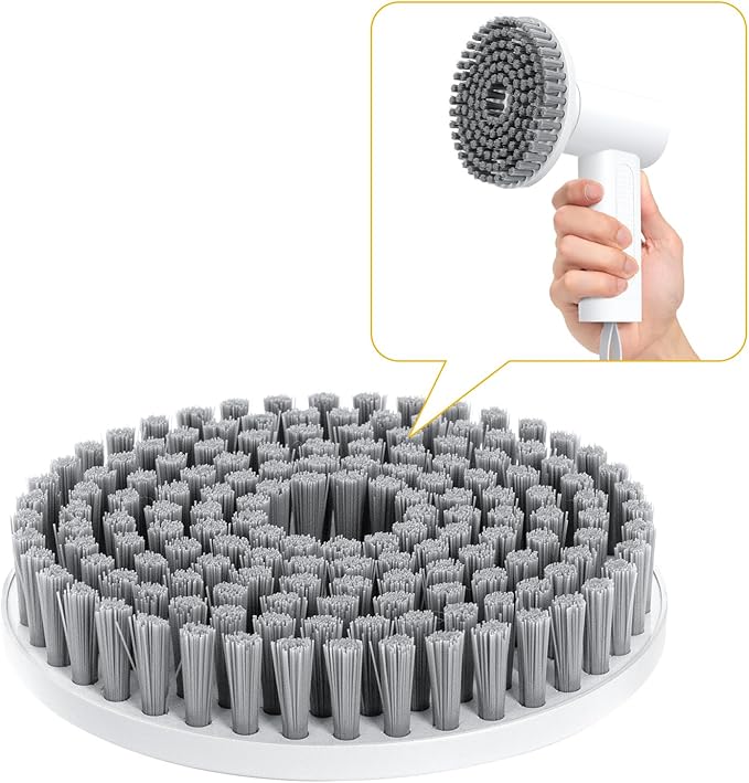 Large Flat Brush Heads for Electric Spin Scrubber Cleaning Floors, Tiles, Countertops, Walls