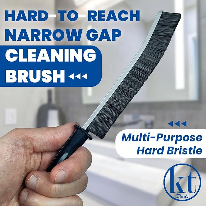 6pcs Crevice Cleaning Brushes, Gap Scrub Brushes for Tight Spaces, Deep Cleaner Tool for Bathroom, Kitchen, Shower, Window Tracks, Toilet, Sink, Household Cleaning Supplies Hard Bristle Detail Brushes
