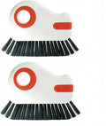 2 in 1 Groove Cleaning Brush Window Track Cleaning Tool, Gap Cleaning Brush，Multi-Function Grout Cleaning Tool(Orange,Two)