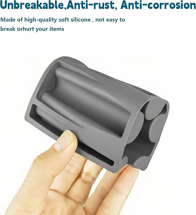 Silicone Soap Dish,Self Draining Soap Holder Perfect for Shower,Bathroom Sink,Kitchen Sink & Travel,Non-Slip Bar Soap Holder Extend Soap Life,Keep Soap Bars Dry Clean (Grey-1Pcs)