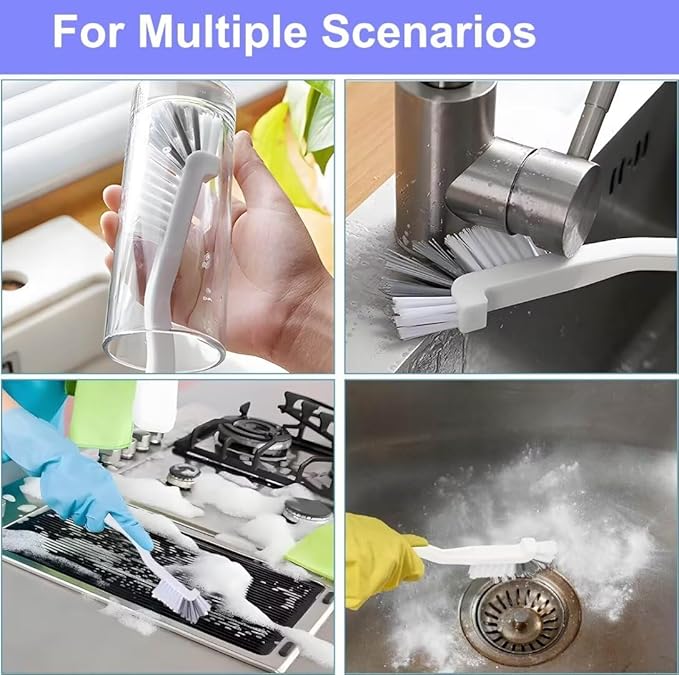 Crevice Cleaning Brush,Hard-Bristle Thin Gap Cleaning Brush Grout Cleaner Brush Magic Brush Cleaner Small Spaces Cleaning Tool for Home Bathroom, Shower, Tile, Kitchen, Window Groove