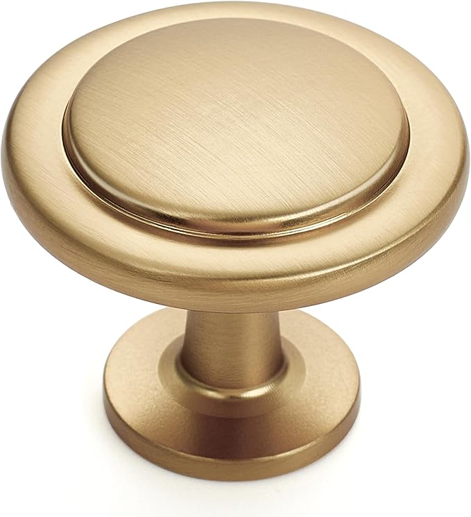 Ravinte 55 Pack 1-1/4 inch Kitchen Cabinet Knobs Champagne Bronze Dresser Zinc Pulls Door Drawer Handles for Dresser Drawers