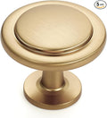 Ravinte 5 Pack 1-1/4 inch Kitchen Cabinet Knobs Champagne Bronze Dresser Zinc Pulls Door Drawer Handles for Dresser Drawers