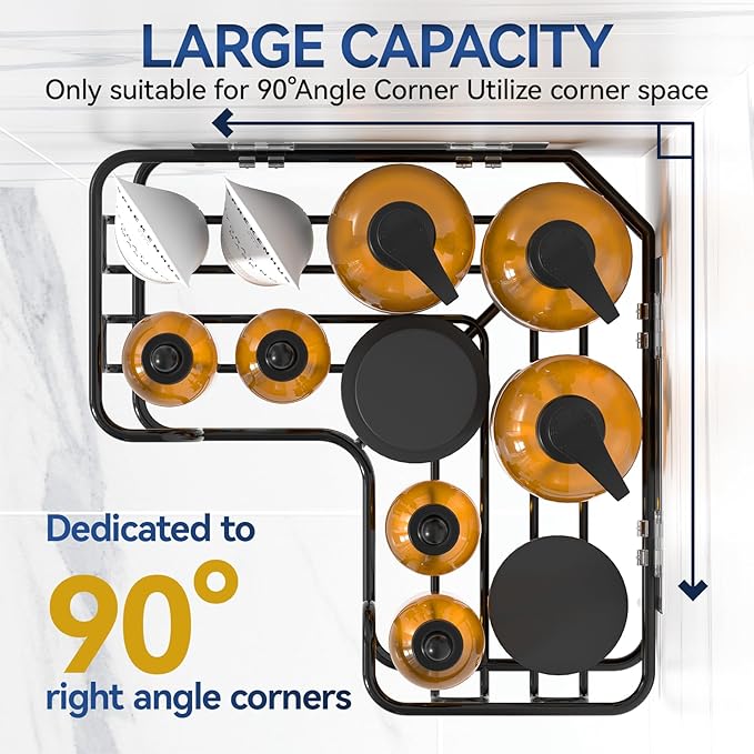 YASONIC Corner Shower Caddy Adhesive with Soap Holder and 12 Hooks, Rustproof corner shower shelves, No Drilling (Bright Black)