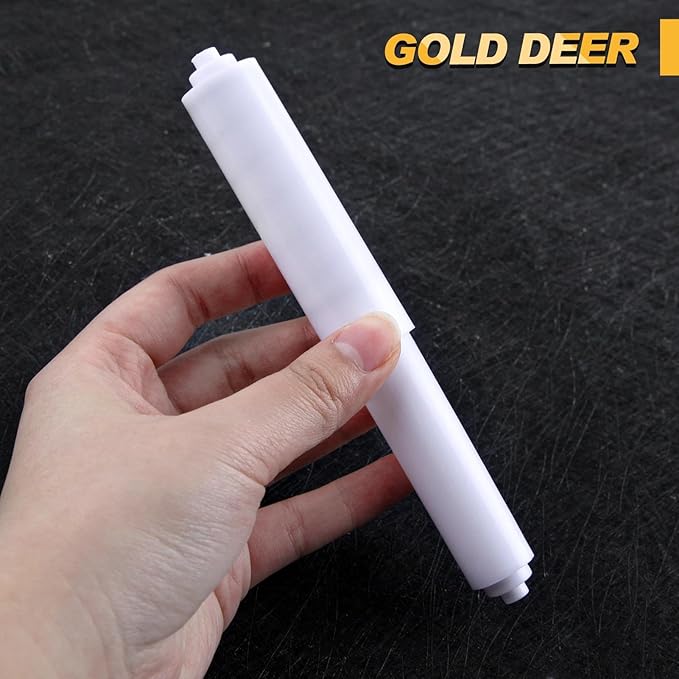 2Pack White Toilet Paper Holder Spring Loaded Roller Replacement Rod Toilet Paper Roller Spindle Replacement Rod Toilet Paper Roll Holder Toilet Paper Holder Stand