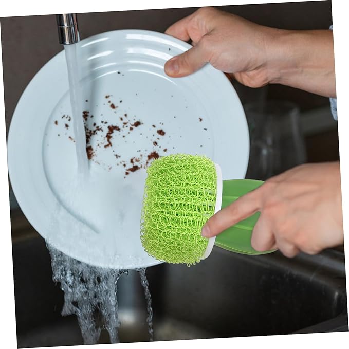 2sets Cactus Modeling Cleaning Brush Set Electric Brush Cleaner for Bathroom Dish Cleaning