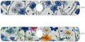 2 PCS Kitchen Sink Splash Guard 30 Inch Faucet Mat for Kitchen Sink Bathroom Sink Faucet Absorbing Drip Drain Mat Pad Microfiber Soft Washable Watercolor Blue Cornflower Daisy Butterflies