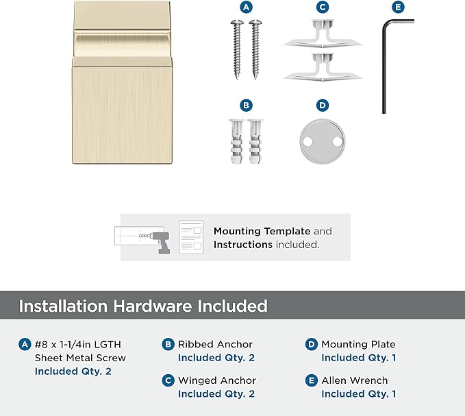 Amerock BH36080BBZ | Golden Champagne Single Robe Hook | 7/8 in. (22 mm) Length Towel Holder | Monument | Towel Hook for Bathroom | Bathroom Hardware | Bath Accessories