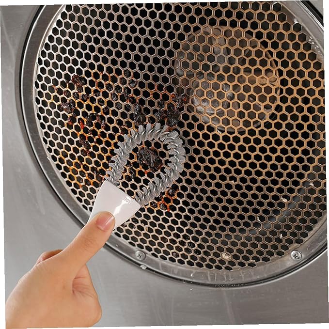 Mikinona 2pcs Kitchen Cleaning Brush Set U-Shaped and Bent Crevice Scrub Brushes for Stubborn Stain Removal in Narrow Gaps and Grill Surfaces, Handheld Multifunctional Scrub Tools for Home