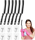 6Pcs Crevice Cleaning Brush 6 Extra Hooks, Multifunctional Cleaning Tool for Home & Kitchen,Heavy-Duty Deep Cleaning Gaps Corners,Cars,HouseholdUse,Bathroom,Window, Faucet & Tile Grout Cleaner