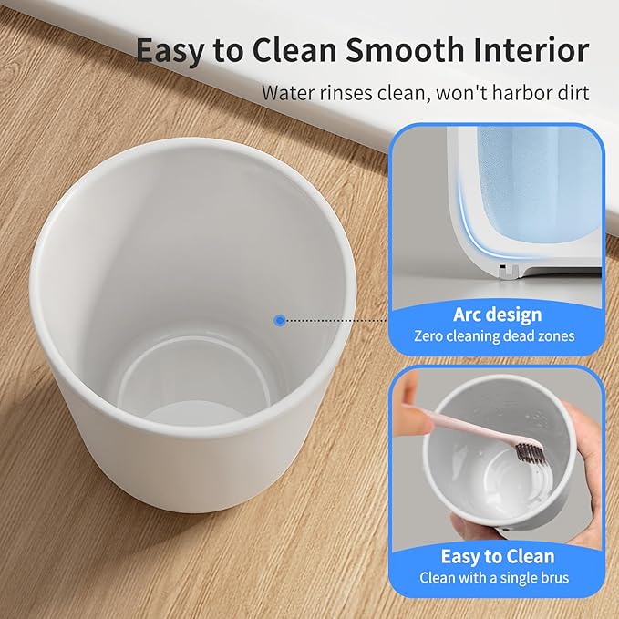 Toothbrush Cup 10.5oz Reusable Unbreakable Bathroom Tumbler 2 PCS, Easy to Clean Plastic Bathroom Cup Toothbrush Holder for Bathroom Counter Organizer