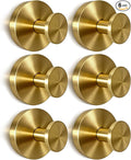 Suction Cup Hooks for Shower & Bathroom - Gold No-Drill Hangers for Glass, Mirror, Tiles - 6 Pack for Towel Hooks, Wreath Hangers & Home Organization (2026 Upgraded)