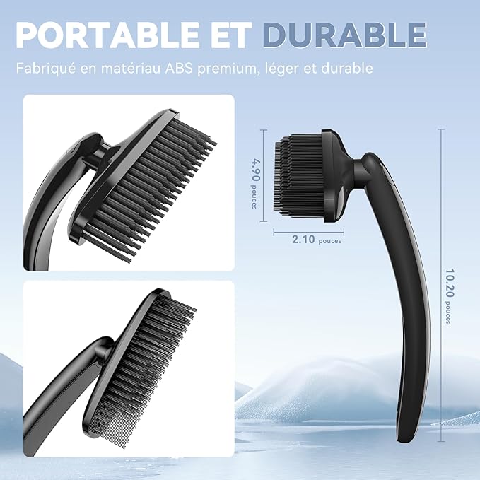 Rotatebrush - Rotating Crevice Cleaning Brushes, Home Essentials, Cleaner Scrub Brush Tool, Cleaning Supplies for Shower, Bathroom, Kitchen, Toilet, Window (2, White&Black)