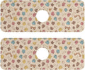 Yellow Paw Prints Bones Kitchen Sink Splash Guard Sink Faucet Mat Faucet Handle Drip Catcher Drain Mats for Kitchen Bathroom Countertop Absorbent Dish Drying Pad 2Pack 14.7x5.4IN