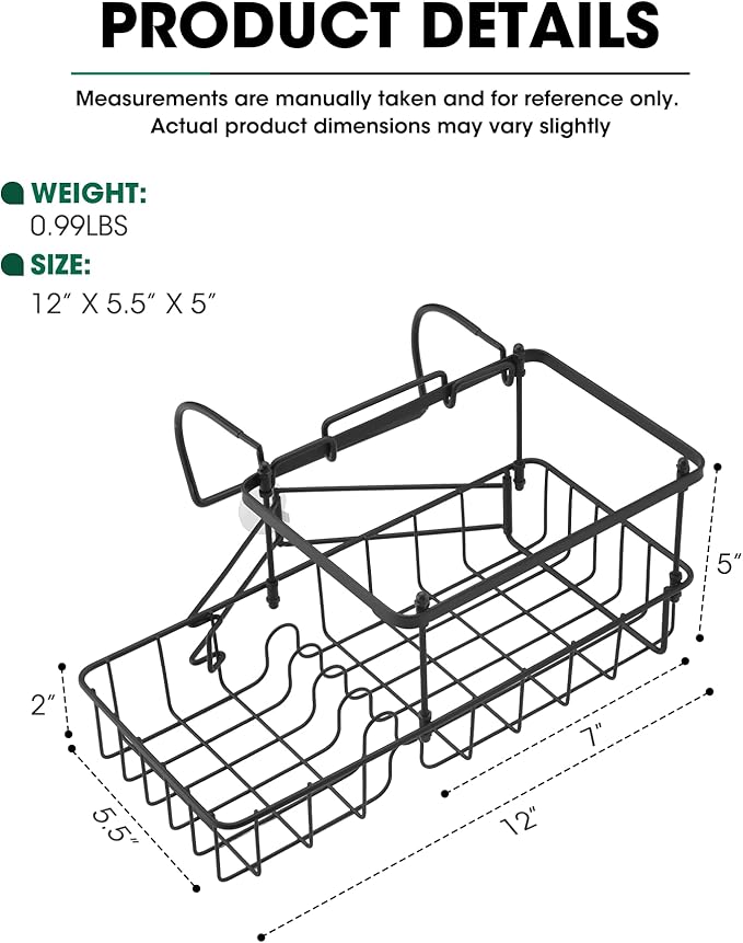 Rustproof Hanging Shower Caddy for Bathtub, Stainless Steel Shower Caddy for Tub Side, Hanging Shower Organizer Basket for Shampoo, Conditioner, Soap & Bath Accessories,Easy Install, Oil Rubbed Bronze