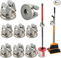 MUTUACTOR Magnetic Broom Holders,8pcs Anti-broken Heavy Duty Magnetic Clips Wall Mount,No Drilling Magnetic Hooks Broom Mop Brackets for Work Cargo Garage Laundry Van Accessories