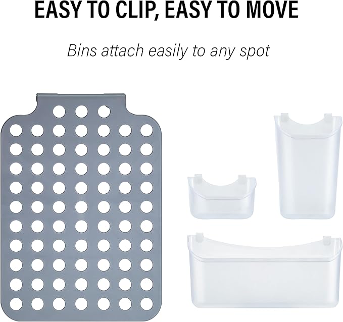 DecorRack Adjustable Hanging Storage, 3 Bins Over Shower Door Organizer, Bathroom Storage With Removable Baskets For Space Saving, BPA Free