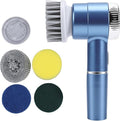 Garosa Electric Cleaning Brush, 3 Speed Settings 2000mAh Rechargeable Battery IPX7 Rotating Scrubber with 5 Replaceable Brush Heads, for Kitchen Bathroom Tiles Shower Glass