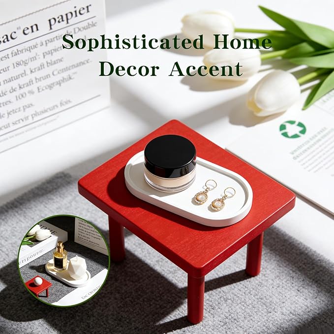 Bathroom Countertop Tray, 9x4.6 Inch for Bathroom、Vanity, Jewelry、Perfume Organizer、Aesthetic Home Décor