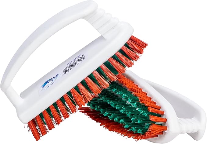 Blue Turtle Scrub Brush – Durable Shower Scrubber for Cleaning – Multipurpose Scrub Brushes for Cleaning with Firm Bristles – Ergonomic Long Handle – Heavy-Duty Scrubber for Bathroom, Kitchen, Garage