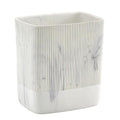 Polytree Bathroom Trash Can 1.8 Gallon(7 Liter) Small Kitchen Garbage Can,Decor Wastebasket for Bedroom Office,Resin Marble White