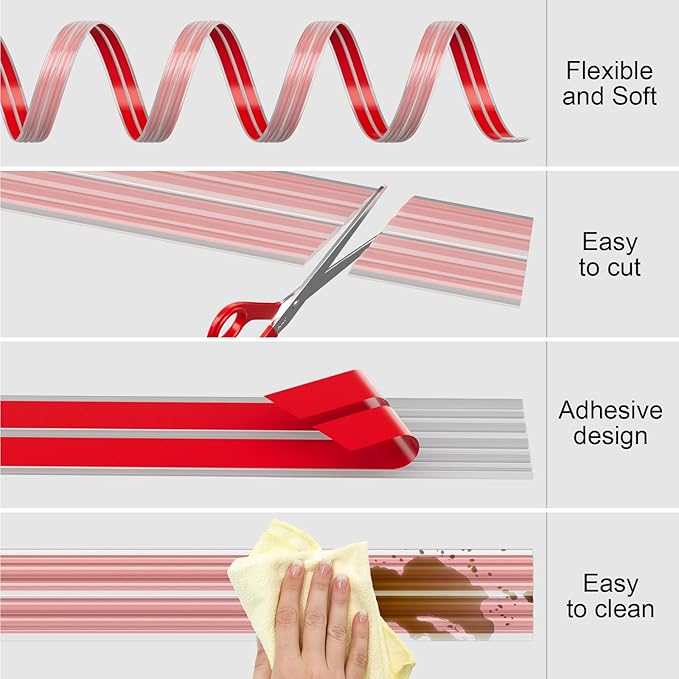 10FT Flexible Wall Corner Protector Moulding Trim, Peel and Stick Inside & Outside Wall Corner Guards Edge Protector,Self Adhesive Molding Trim Strip for Edge Ceiling