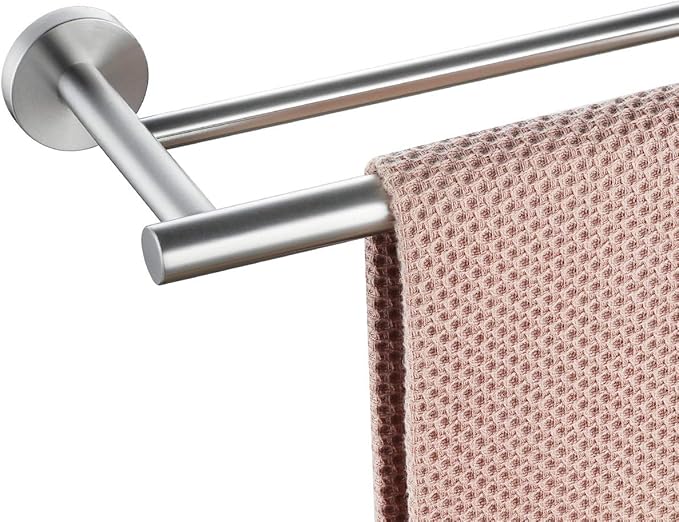 Miyili Bathroom Double Towel Bar 36-Inch Stainless Steel Bath Towel Rack Holder Wall Mount Brushed Finish, A01N90B