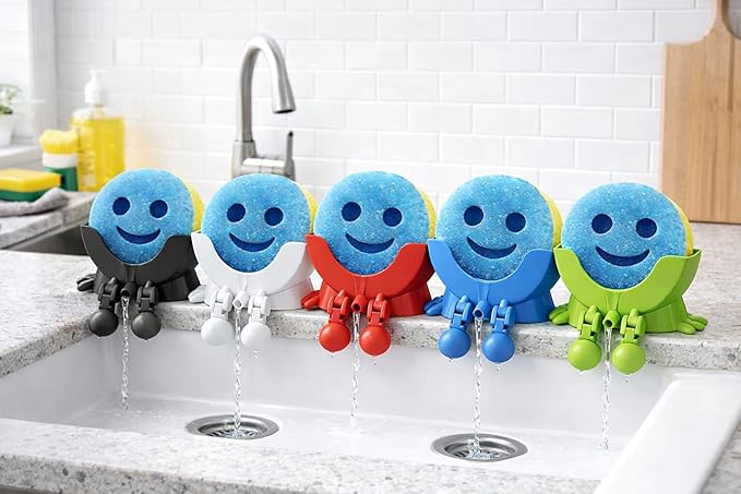 Drip Daddy Peeing Sink Caddy Rack with Drainage – Funny Scrub Sponge Holder & Soap Organizer, Compact Kitchen Countertop Storage Stand Accessory