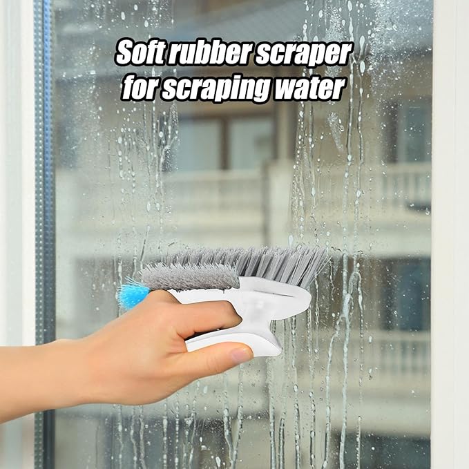 Hard Bristle Cleaning Brush,Narrow Scrubber,with Ergonomic Handle Narrow Cleaning Brush - for Shower Kitchen Floor Tub Grout Household Countertop
