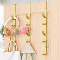 Kaiferty Over The Door Hooks, Metal Door Hooks for Hanging, Over The Door Purse Organizer for Door Coat Hanger, Back of Shower for Hanging Towel Rack Clothes, Hat, Bathroom, Closet (Gold-3Packs)