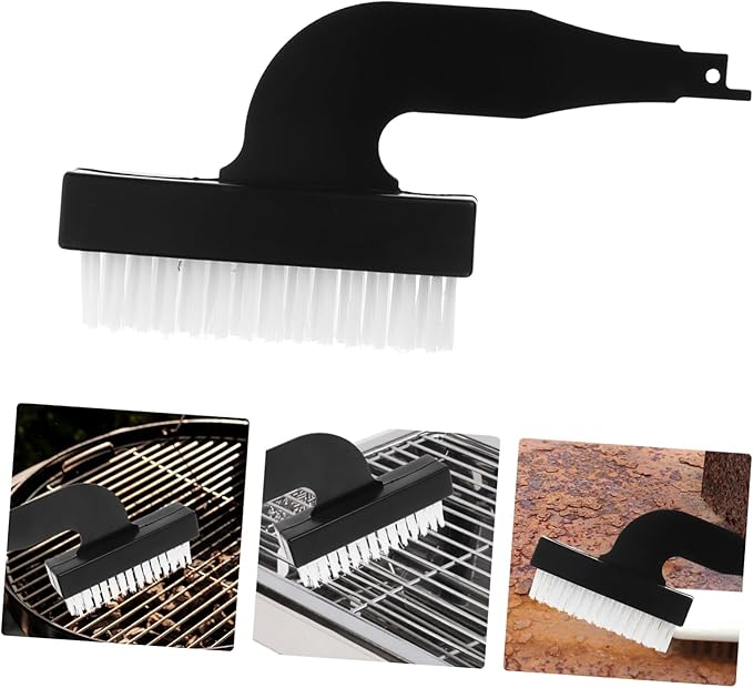 Rust Removal Nylon Brush Head Electric Saber Saw Attachment for Surface Cleaning Abrasive Tool for Tile Floor Mud Wall Putty High Hardness Rust Cleaner Compatible with