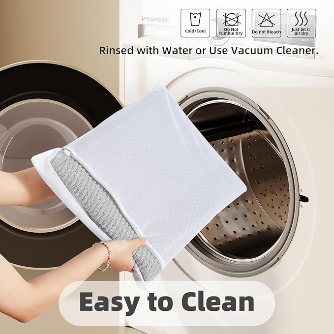 Bathroom Rugs Non Slip Washable, Super Absorbent Thin Bath Mat Quick Dry Low Pile Bathroom Rug, Light Grey 20"x48"