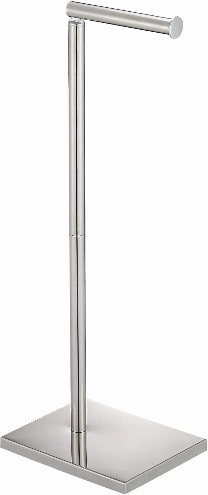 Toilet Paper Holder Stand, Free Standing Toilet Paper Holder with 4 Rolls for Bathroom, Weighted Base Toilet Paper Stand, Chrome