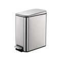 1.3 Gallons 5 Liter Stainless Steel Trash Can Dust Bin Waste Bin Kitchen Bathroom Garbage Can Pedal with Lid Silver