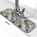 Abstract Boho Mid Century Modern Kitchen Sink Splash Guard Faucet Mat Super Absorbent Fast Drying Mat Sink Gadgets-Fast Drying Pad Sink Mat For Kitchen Bathroom (15" X 5.5" )