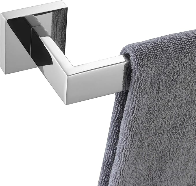 KOKOSIRI 20-Inch Single Towel Bar, Bathroom Kitchen Towel Holder, Wall Mounted SUS304 Stainless Steel Towel Rack, Polished Chrome, B4003CH-L20