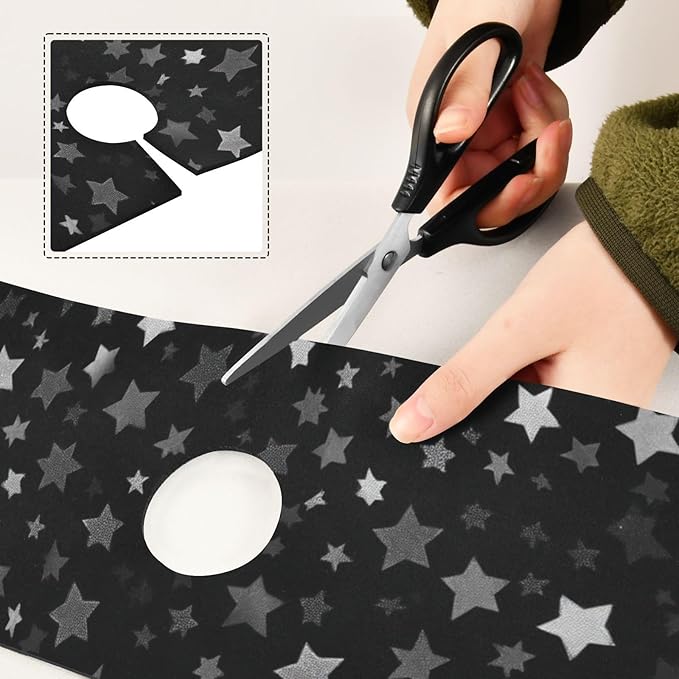 Kitchen Sink Splash Guard 2 PCS 30 Inch Sink Faucet Mat Splash Guard for Bathroom Countertop Water Absorbent Foldable Cuttable Soft Washable Cute Silver and Gray Stars
