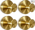 Gold Suction Cup Hooks for Shower & Bathroom - No Drill Adhesive Hooks for Towels on Glass Door, Mirror, Tile Wall - Decorative Brushed Gold Hooks for Wreaths, Kitchen - Heavy Duty Waterproof (4 Pack)