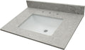MSI Drifting Fog Vanity Top with Under Mount Rectangle Ceramic Sinks, Engineered Marble Stone, 4" CC Faucet Holes, 31"X22"