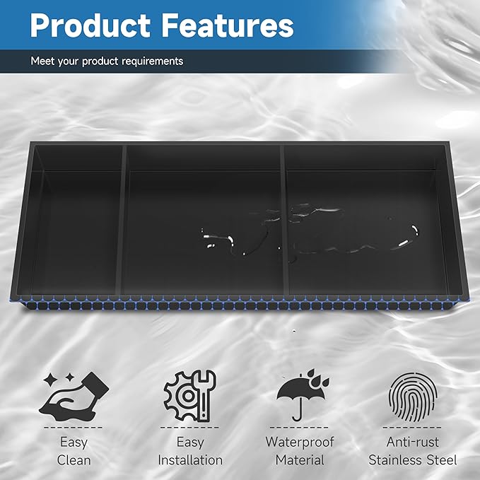 Shower Niche 13 × 31 Black, 3 Shelves Wall Niche Recessed Shelf for Bathroom Storage, Shower Niche Insert Tile Ready No Tile Needed Over Mount Installation